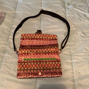 Stitch and sequin crossbody